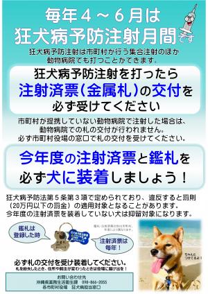 沖縄県狂犬病チラシ