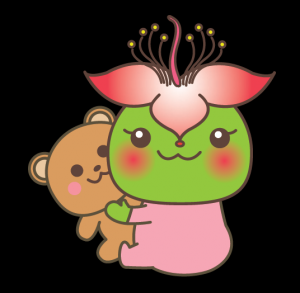 ぬいぐるみをだっこするさわりん