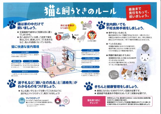 猫の飼い方ルールチラシ